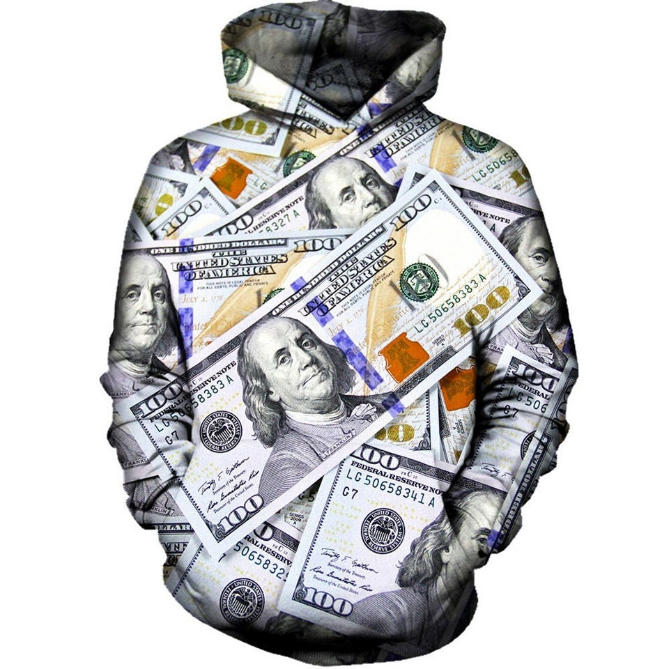 100 US Dollar Bill Hoodie