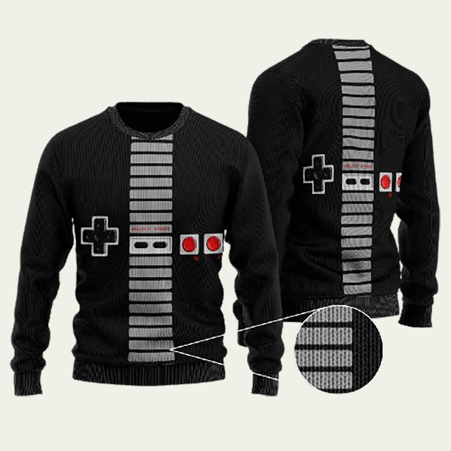 8 bit Game Controller Ugly Christmas Sweater