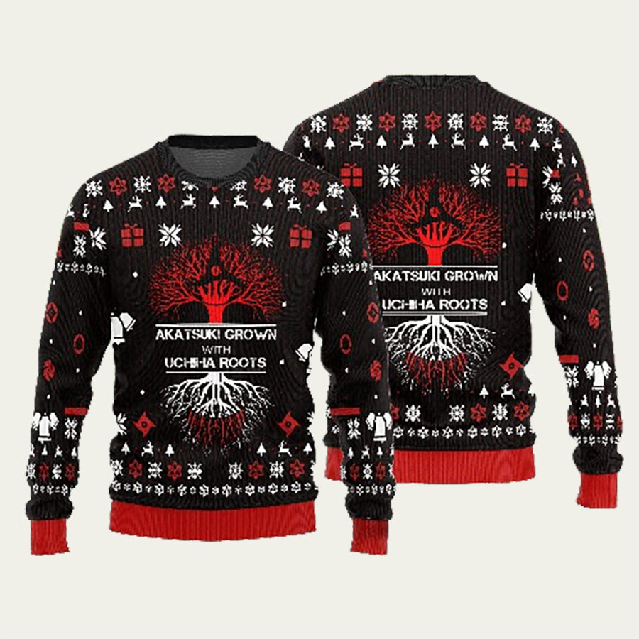 Akatsuki Grown With Uchiha Roots Ugly Christmas Sweater