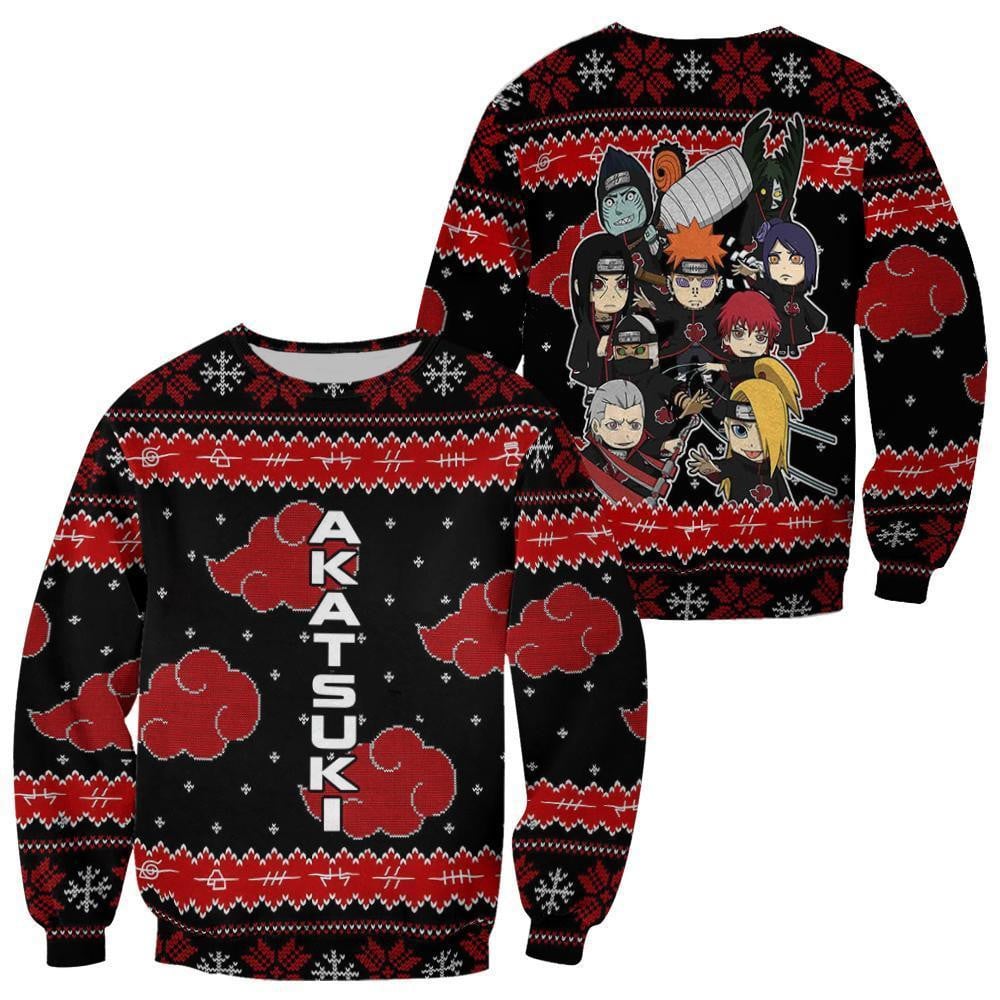 Anime Naruto Shippuden Akatsuki Ugly Christmas Sweater