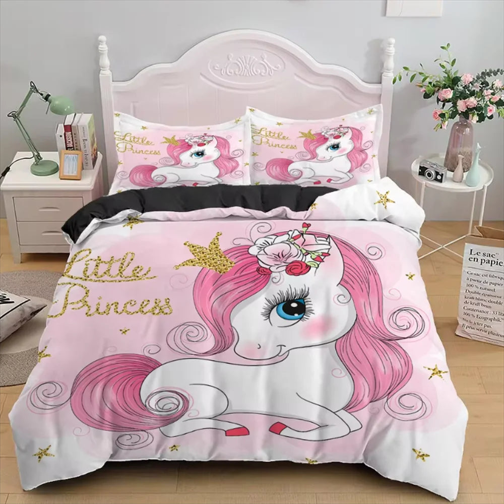 Unicorn Bedding Set for Kid Girls Boys
