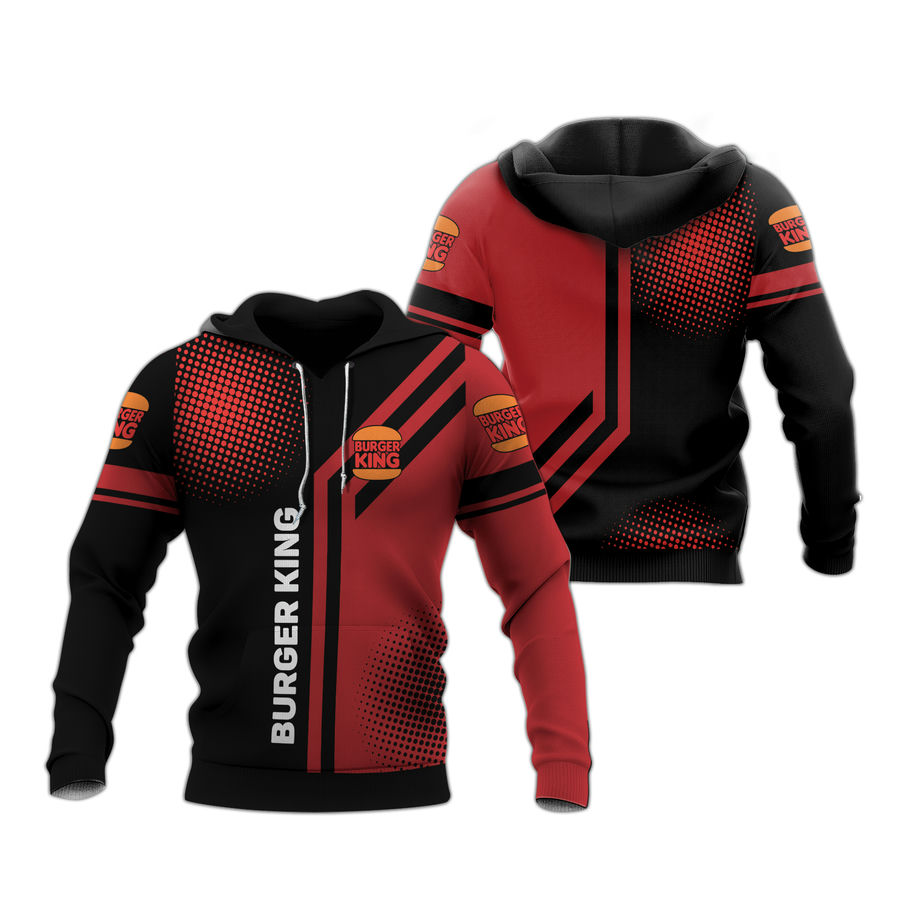 Black Red Burger King Hoodie