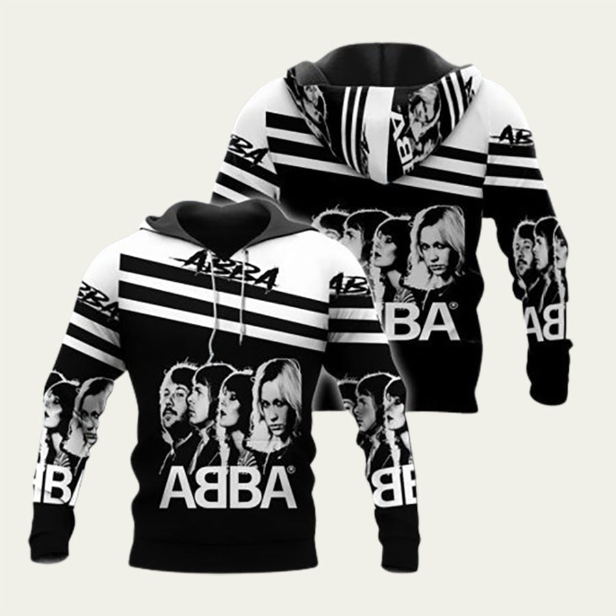 Black White Abba Band Hoodie
