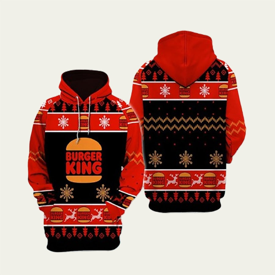 Burger King Ugly Christmas Hoodie