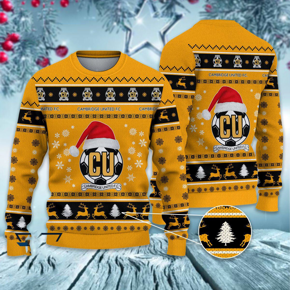 Cambridge United Christmas Ugly Sweater