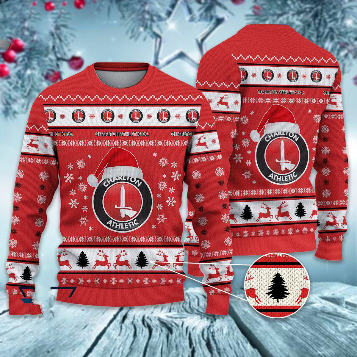 Charlton Athletic Christmas Ugly Sweater