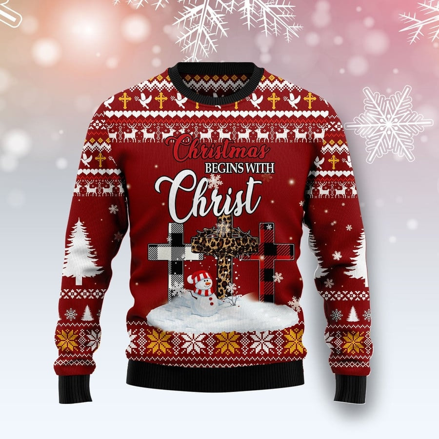 Christian Christmas The Cross Ugly Christmas Sweater