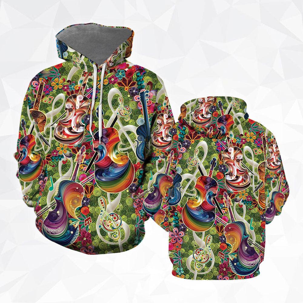 Colorful Soul Of Violin Hoodie