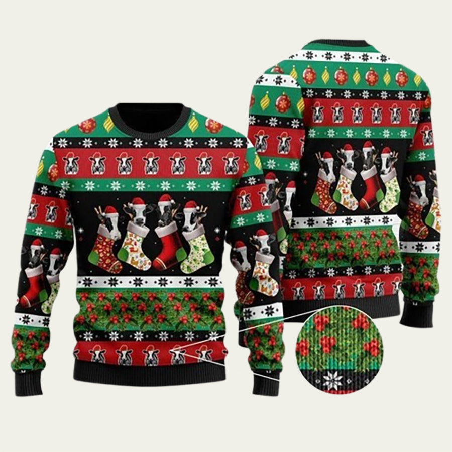 Dairy Cow Ugly Christmas Sweater