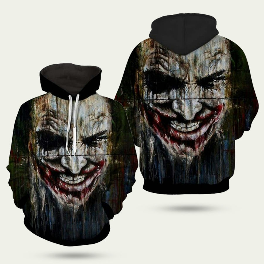 Dark Knight Joker Painted Creepy Face Hoodie