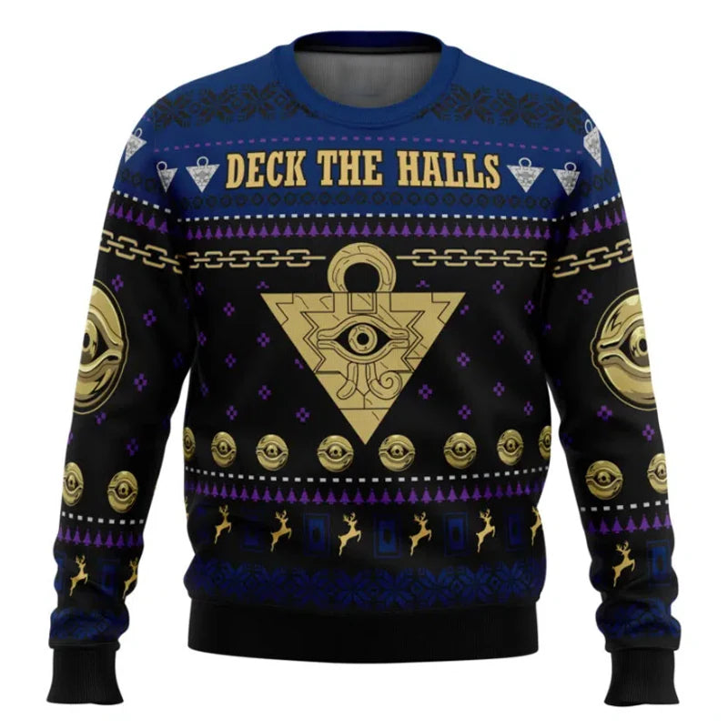 Deck The Halls Yugioh Ugly Christmas Sweater