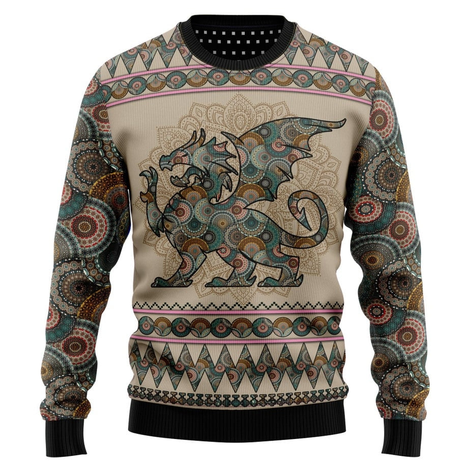 Dragon Mandala Ugly Christmas Sweater