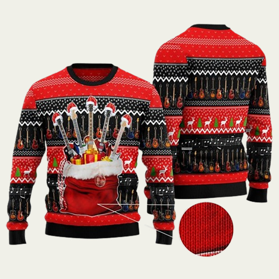 Guitar Xmas Ugly Christmas Sweater