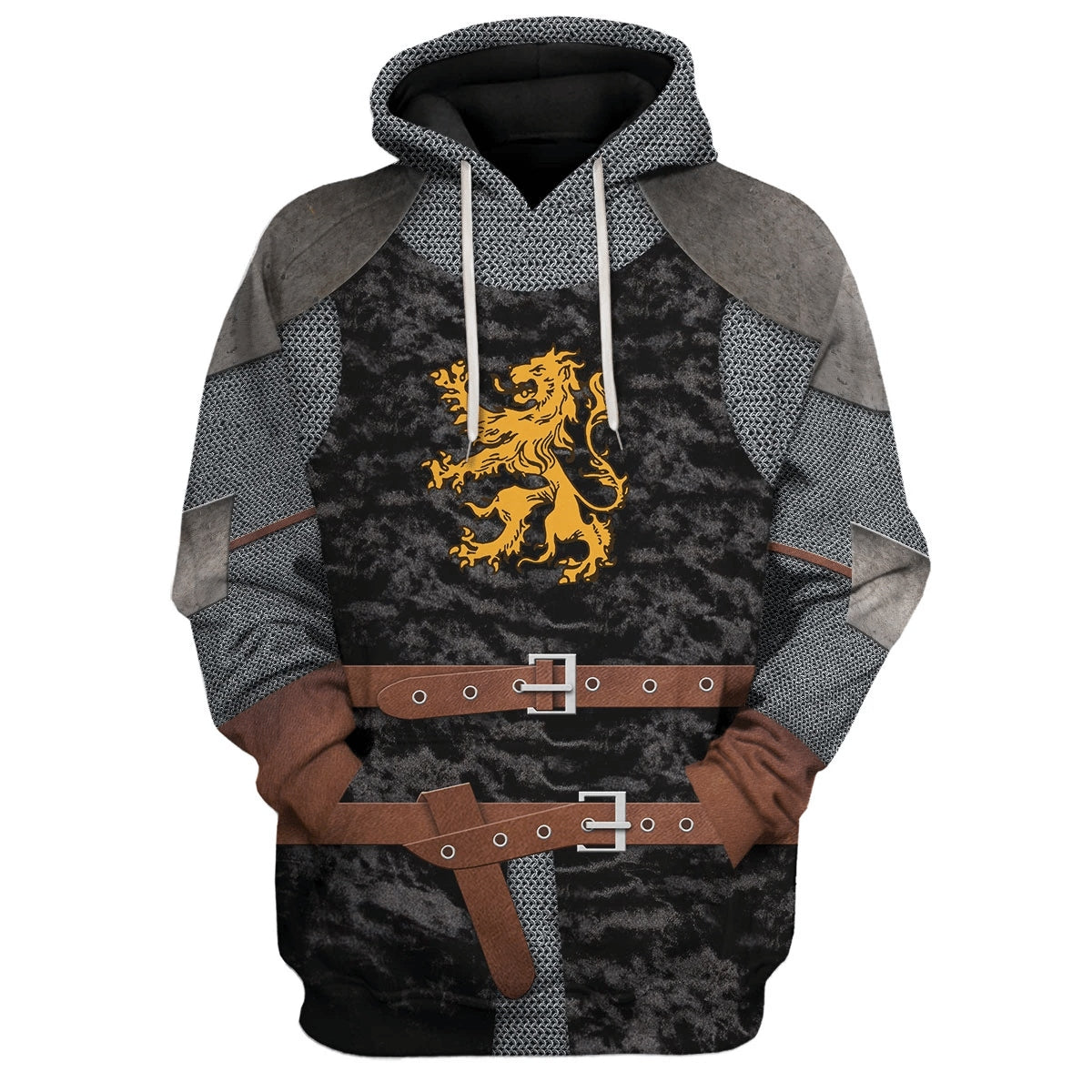 Heraldic Knight Black Costume Hoodie