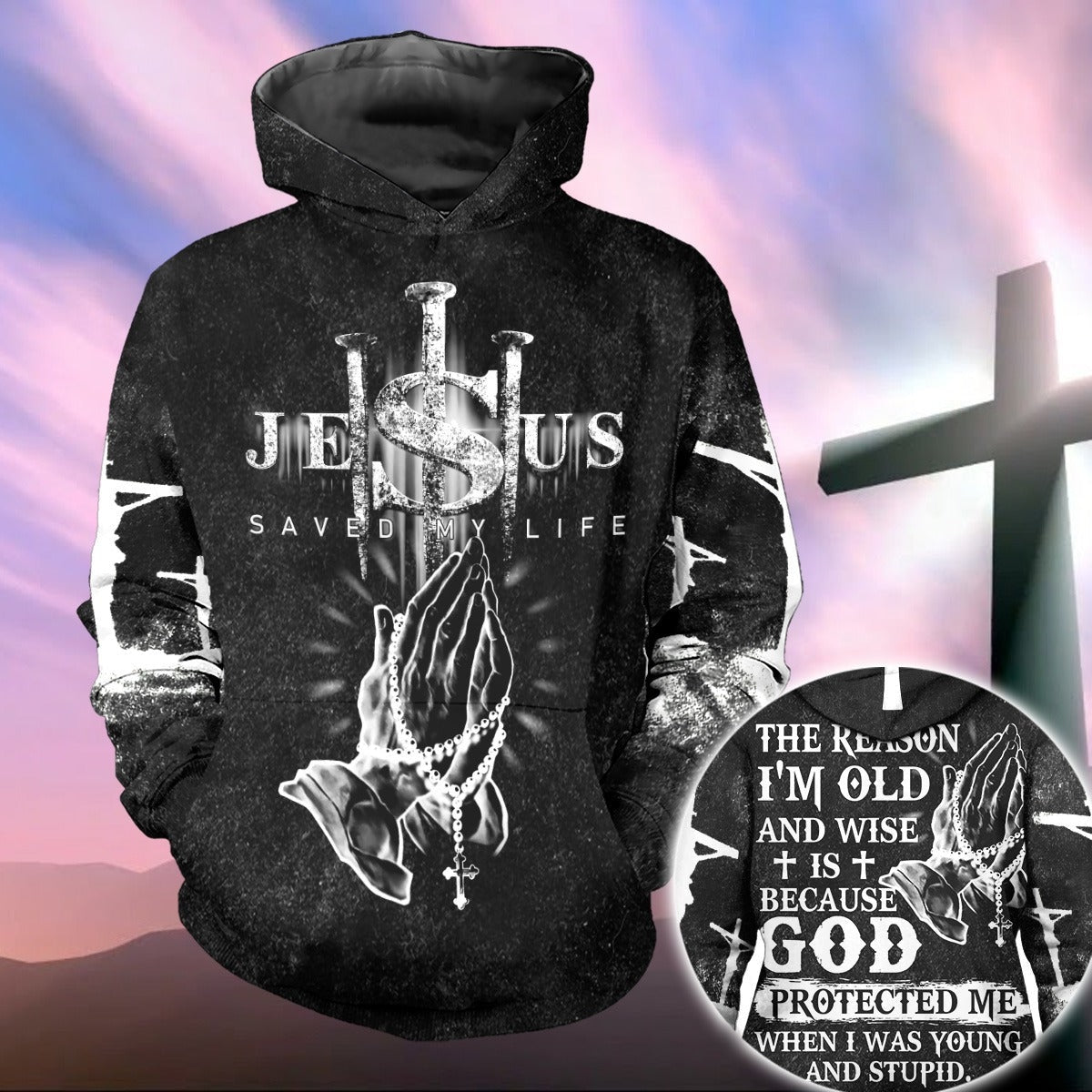 Jesus Saved My Life God Protected Me When I Was Young Hoodie
