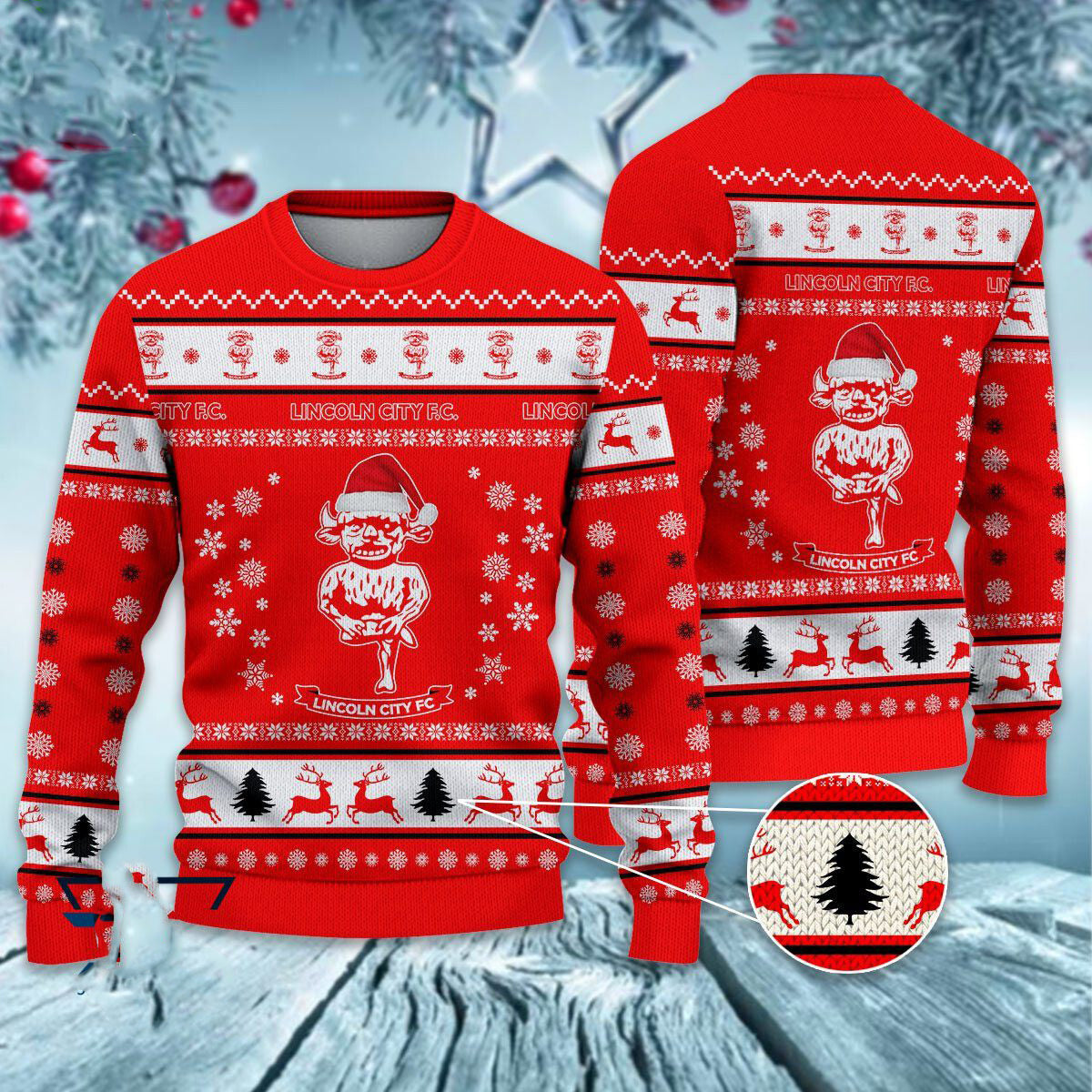 Lincoln City Christmas Ugly Sweater