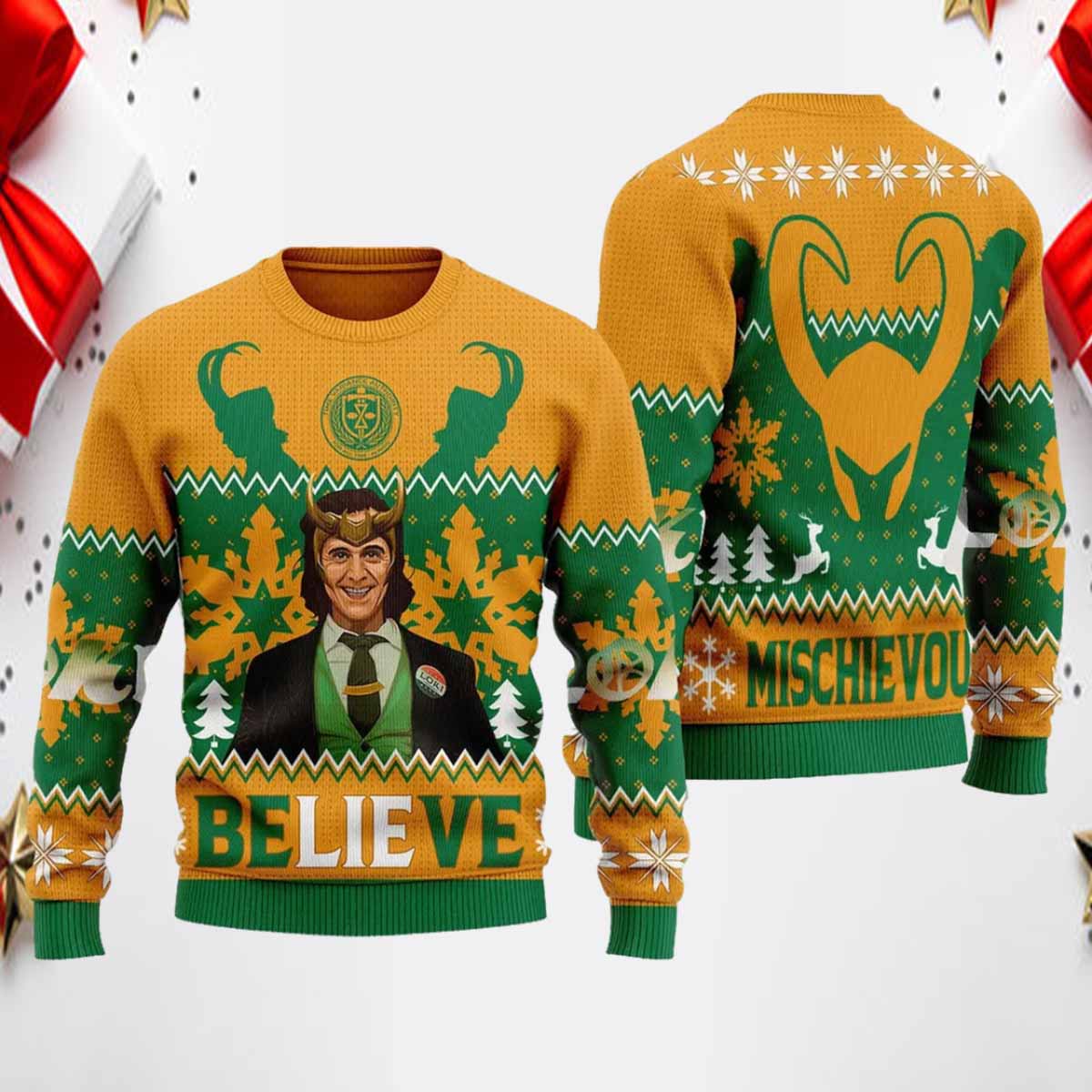 Loki Believe Ugly Christmas Sweater