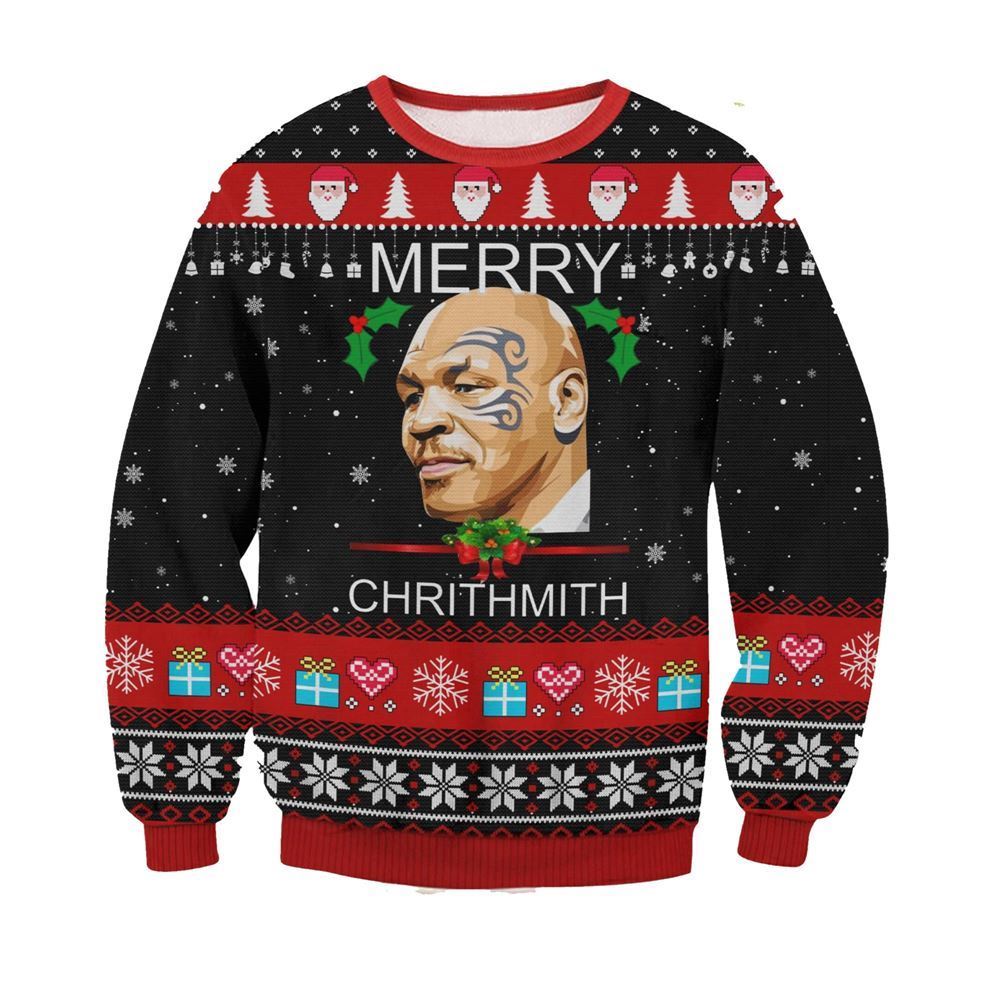 Mike Tyson Merry Chrithmith Ugly Sweater