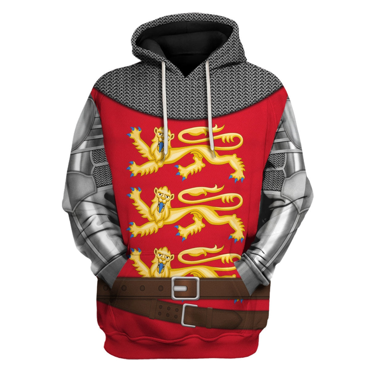 Richard The Lionheart Knight A Royal Heraldry Costume Hoodie