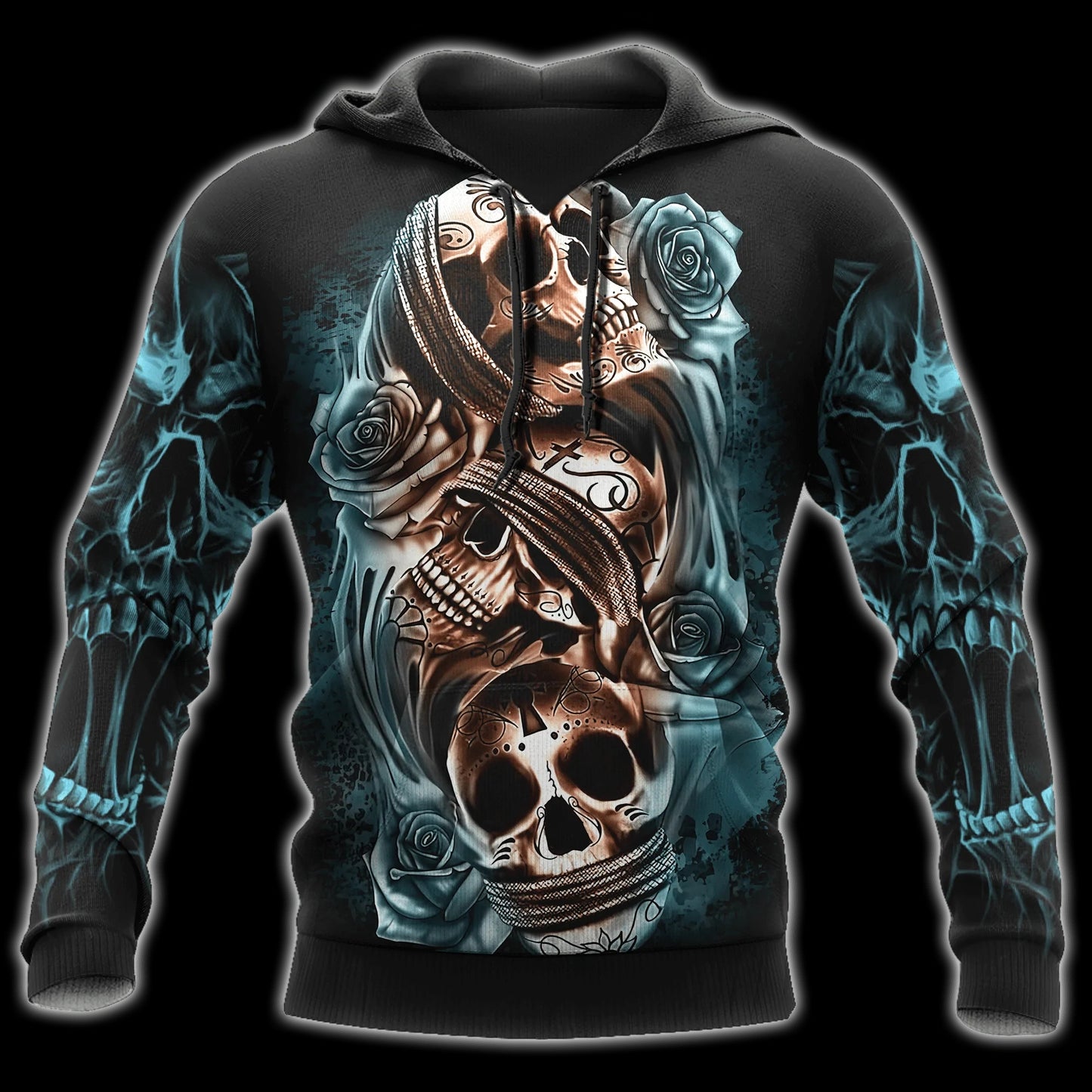 Rose Skull Smoke Hoodie