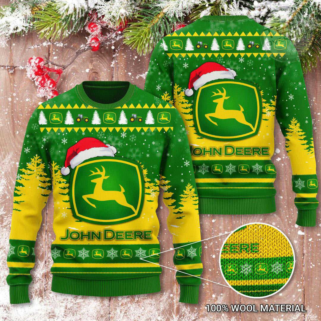 Santa John Deere Ugly Christmas Sweater