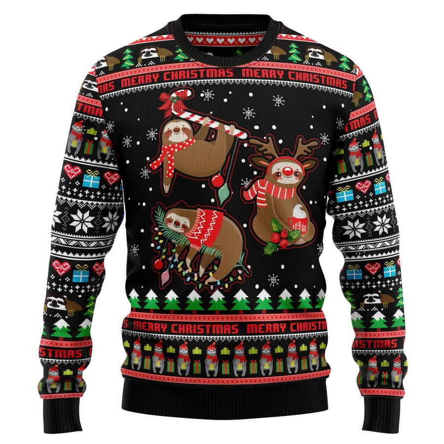 Sloth Merry Christmas Ugly Sweater