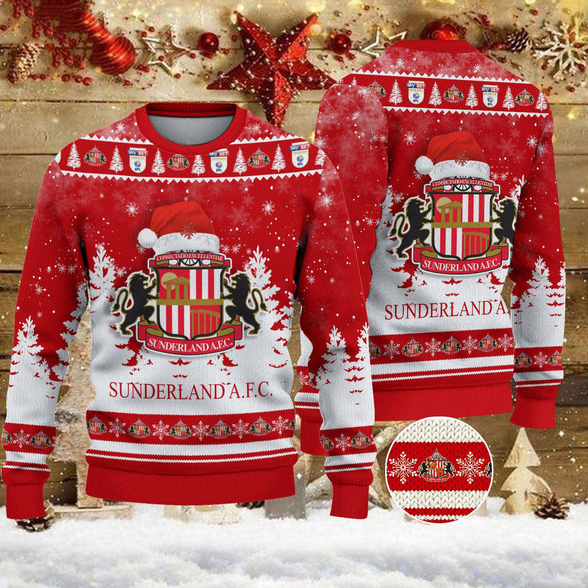 Sunderland Football Ugly Christmas Sweater Jumper