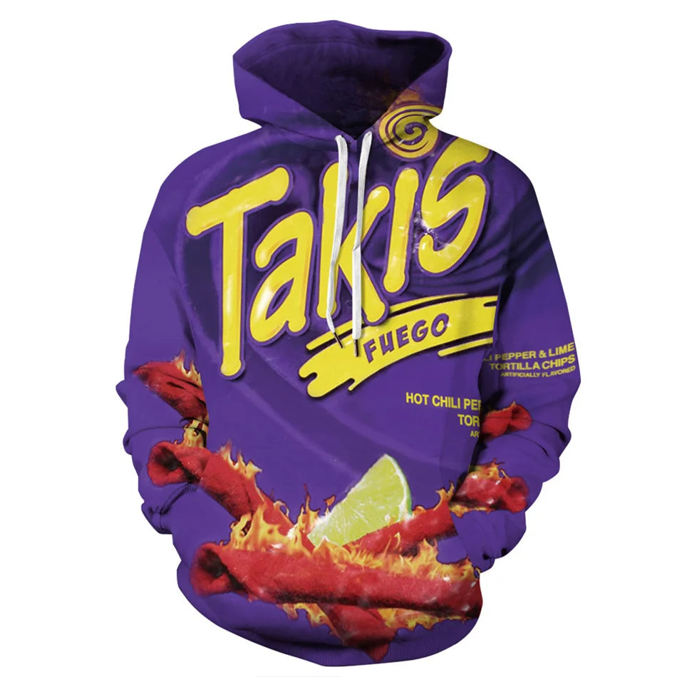 Takis Fuego Hoodie, All Over Print