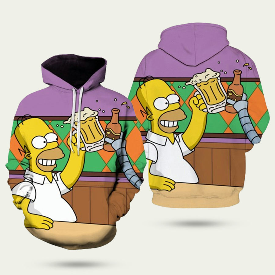 The Simpsons Homer J Simpson And Beer Hoodie