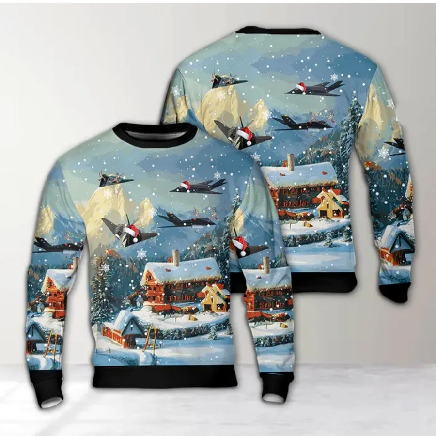 Us Air Force Lockheed F 117 Nighthawk Ugly Christmas Sweater