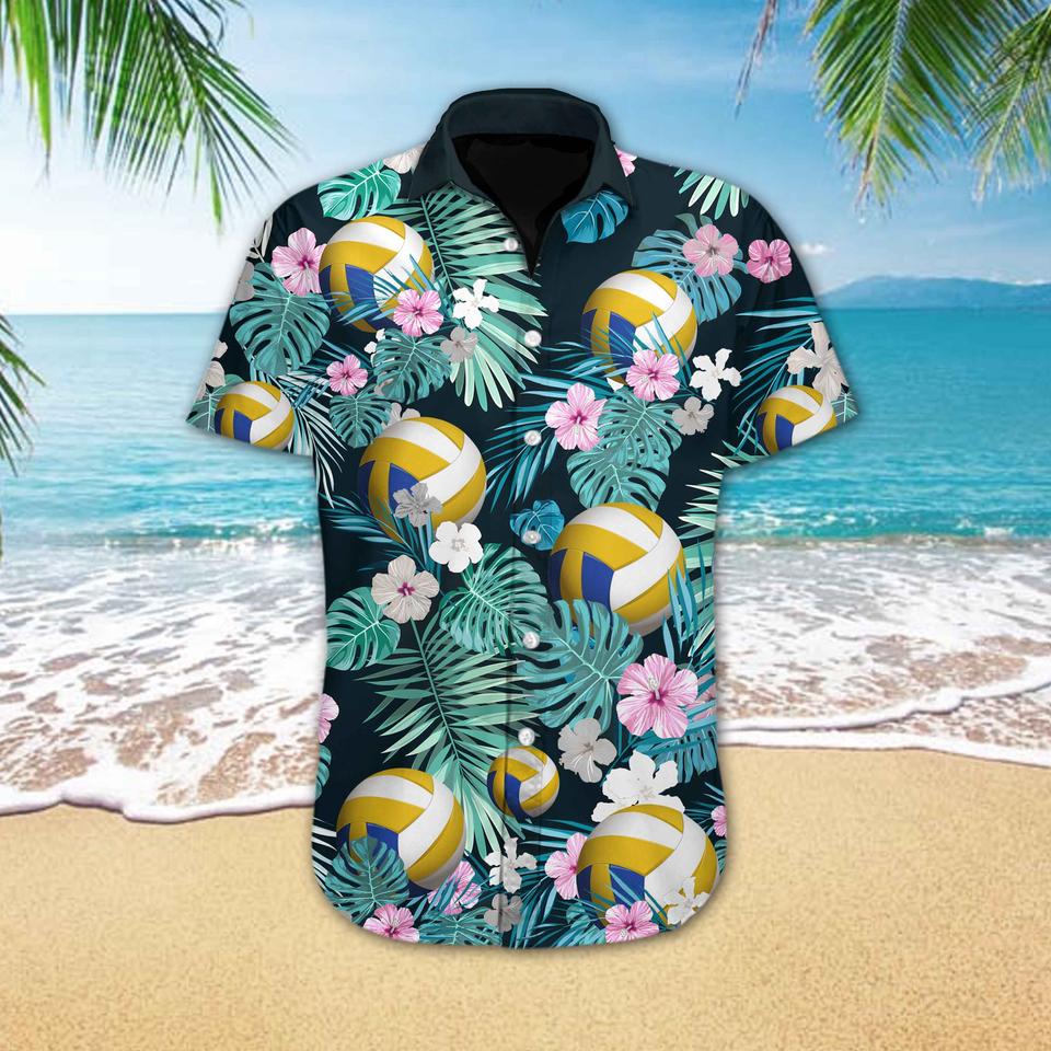 Volleyball Flower Hawaiian Shirt
