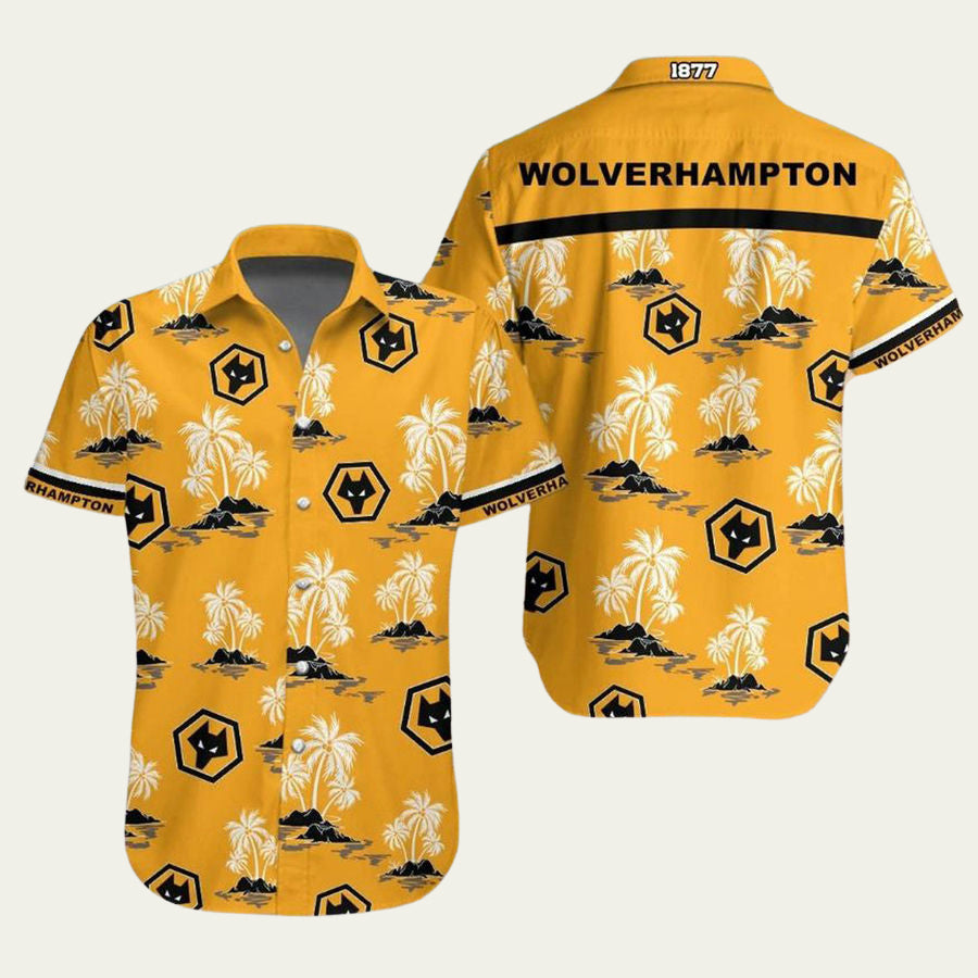 Wolverhampton FC Yellow Hawaiian Shirt