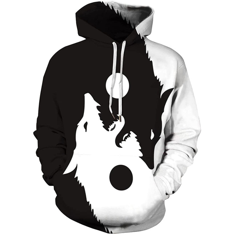 Yin Yang Wolf Hoodie