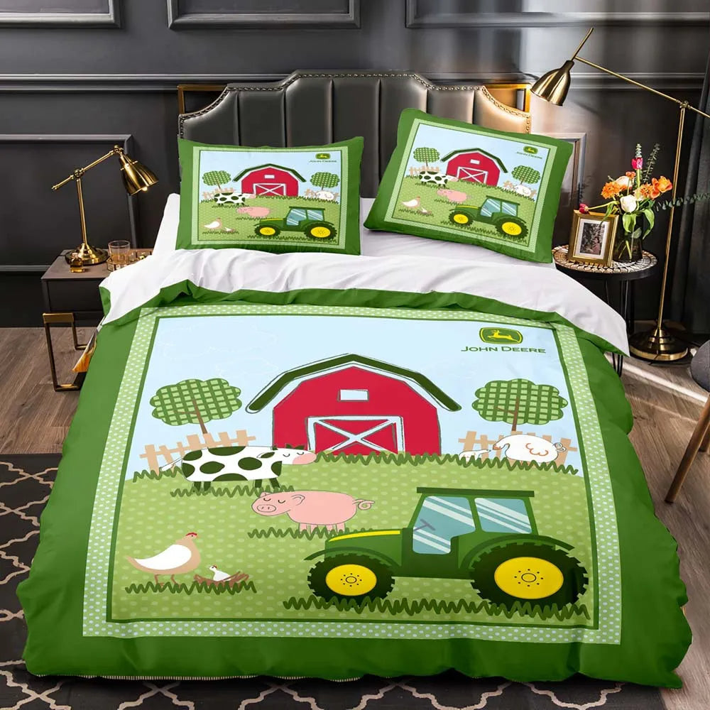 Tractor & Farm Animal Bedding Set for Kid Boy Girl
