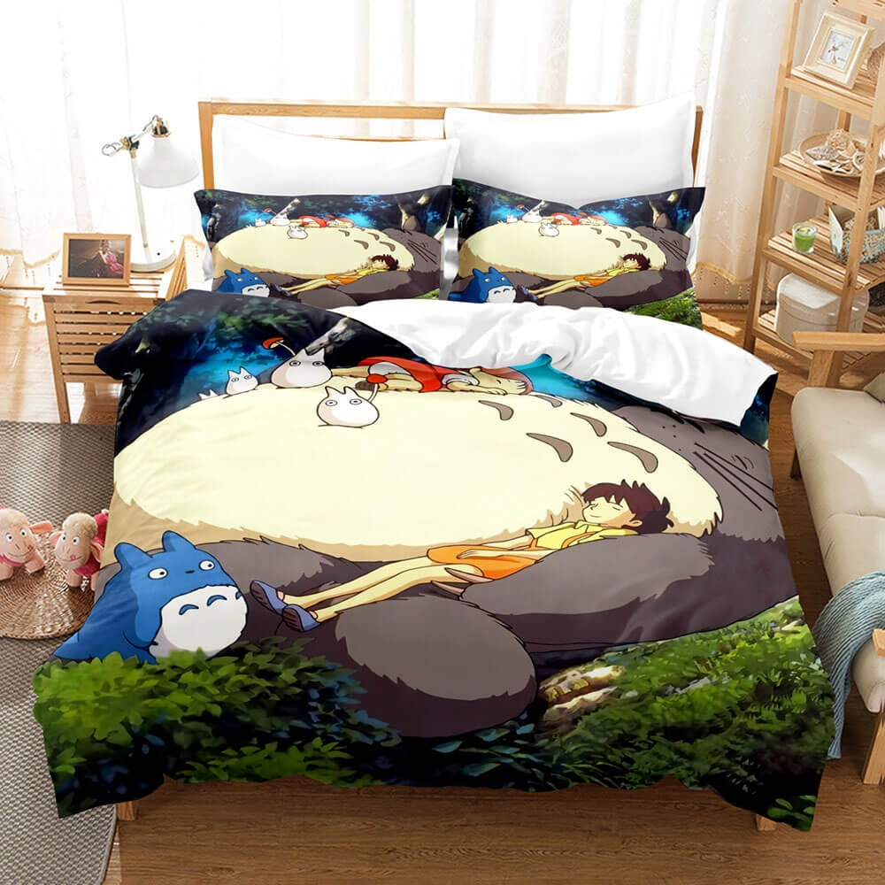 Anime My Neighbor Totoro Bedding Set with Pillowcases