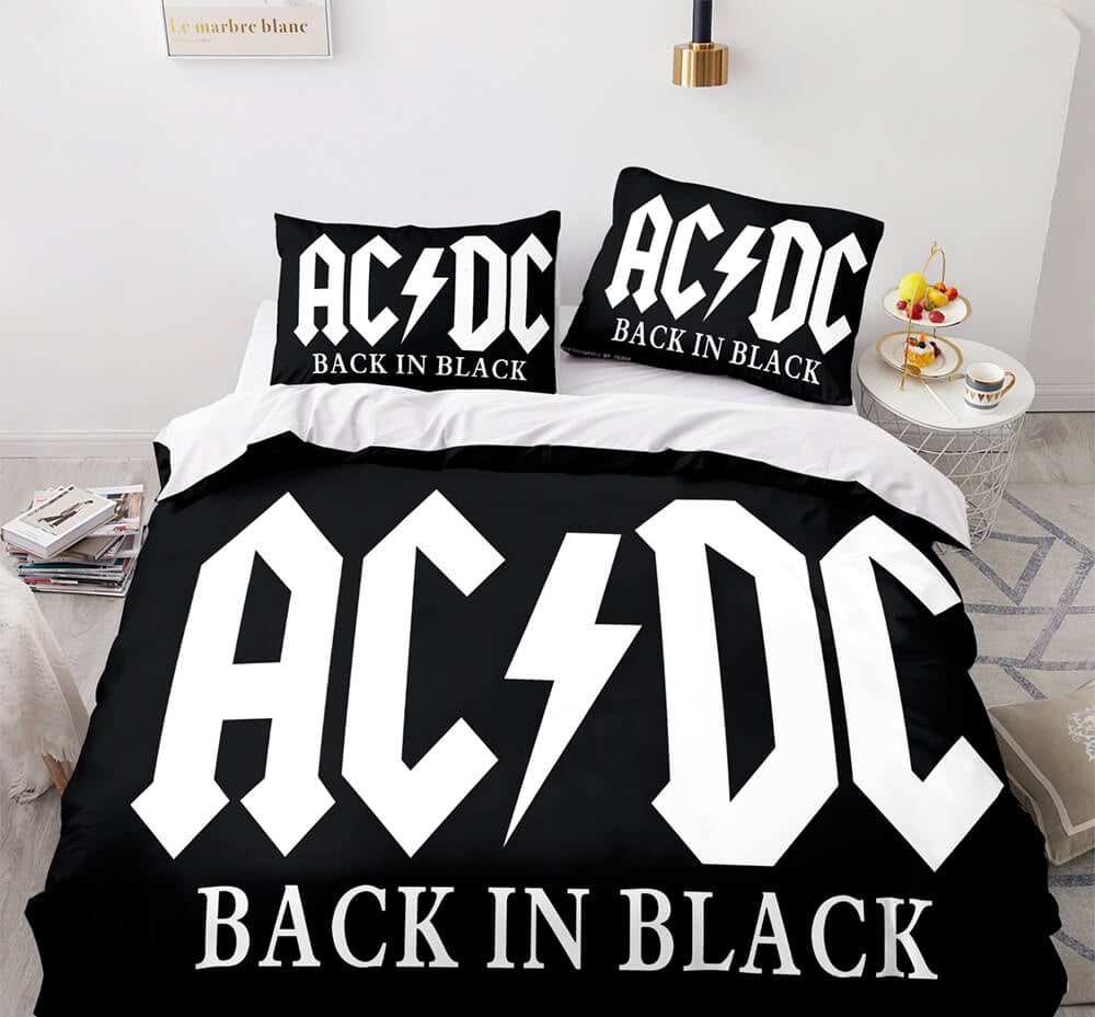 AC DC Bedding Set, Back in Black