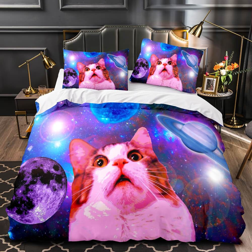 Cat In Space Bedding Set