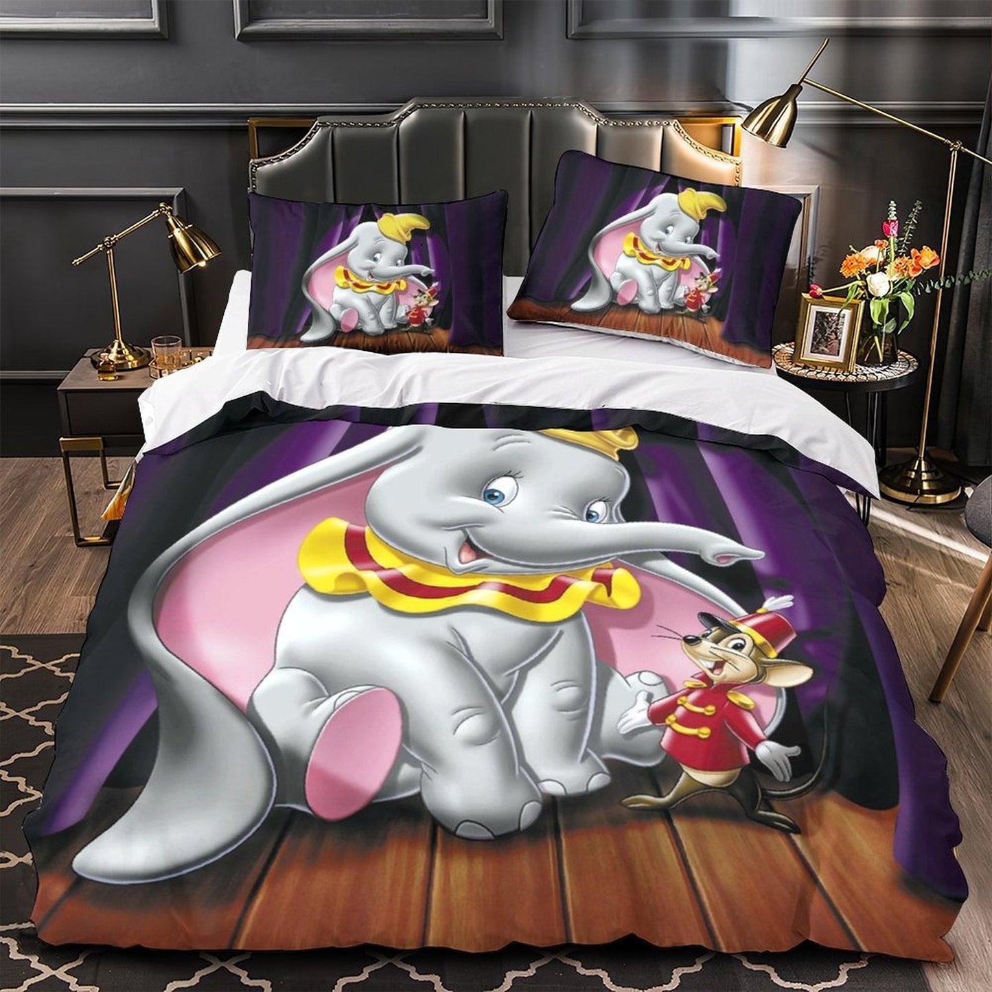 Dumbo Elephant Bedding Set Single Double King Size