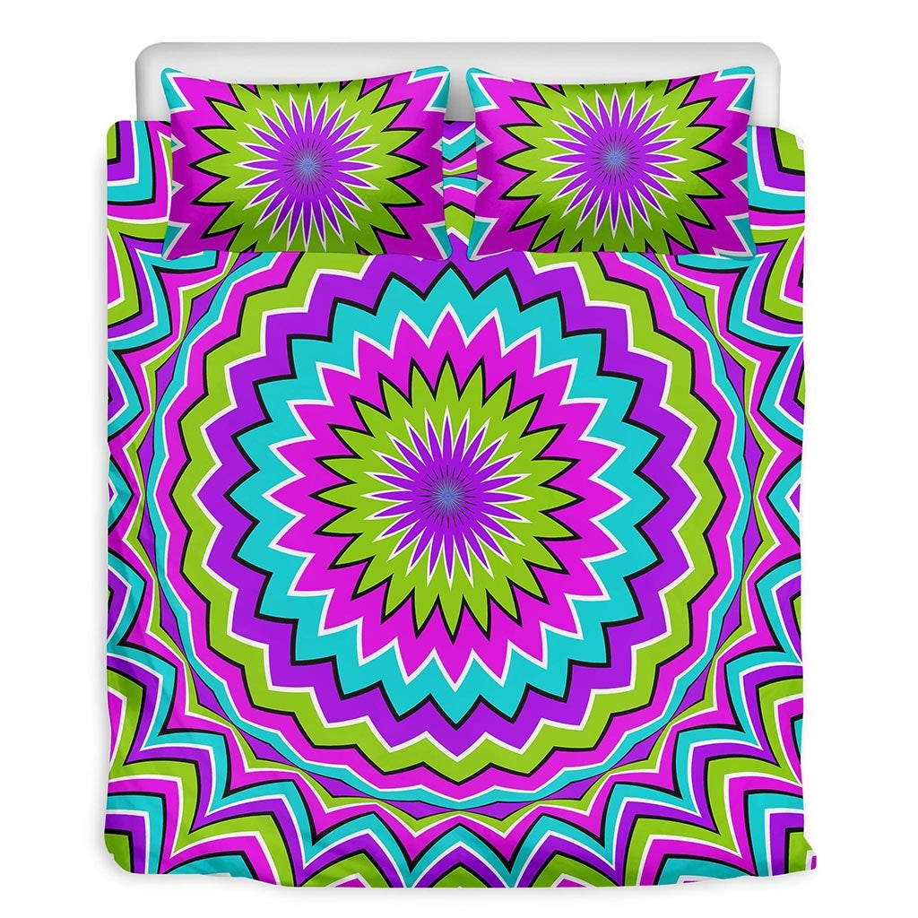 Dizzy Circle Optical Illusion Bedding Set