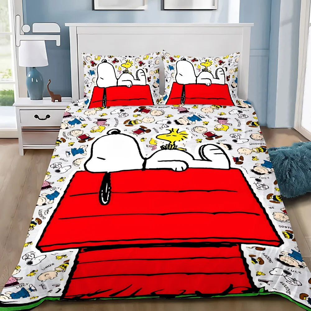 Snoopy Bedding Set Duvet Cover With Pillowcases