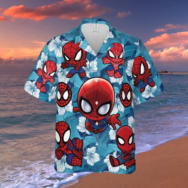 Cute Spiderman Hawaiian Shirt