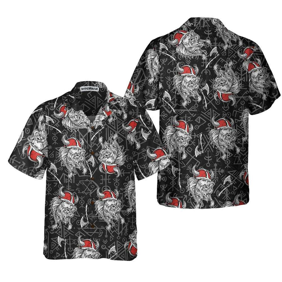 Viking Head Hawaiian Shirt