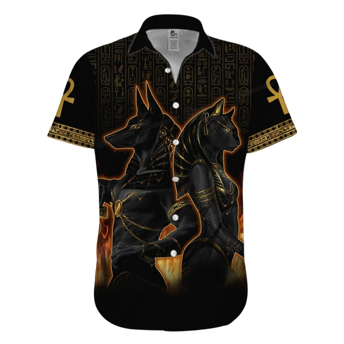 Anubis And Bastet Hawaiian Shirt