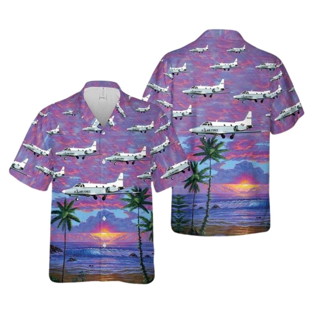 US Air Force North American T-39A Sabreliner Hawaiian Shirt