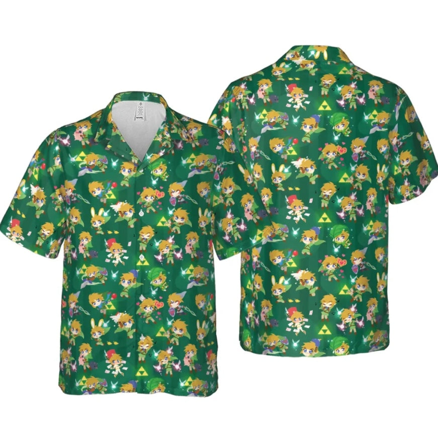 Cute Link Posing The Legend Of Zelda Hawaiian Shirt