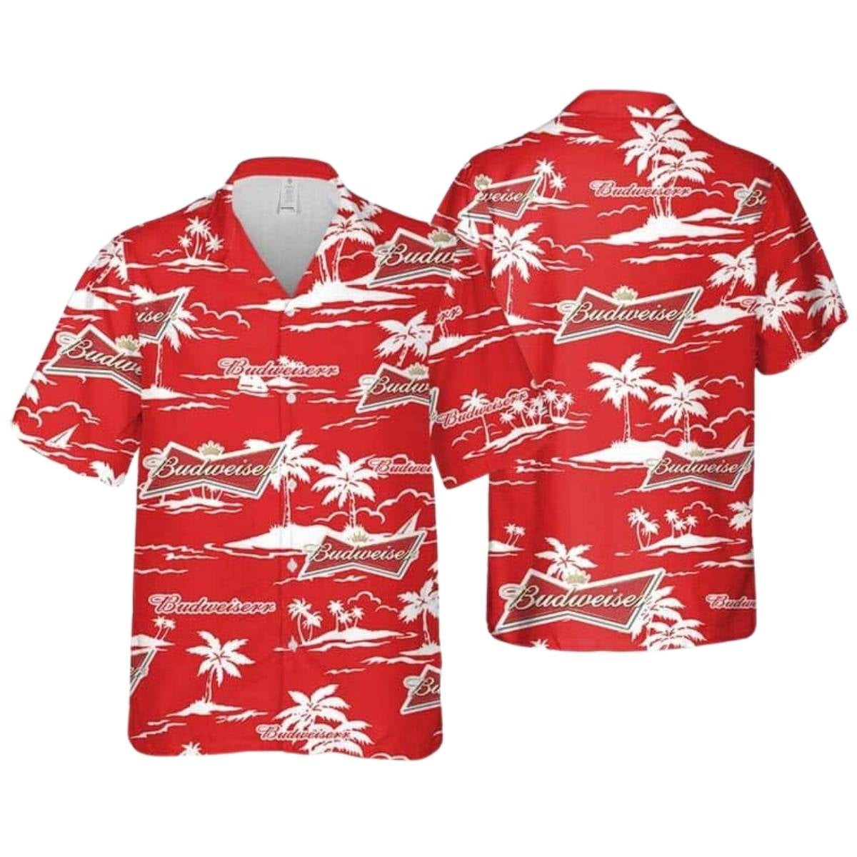 Coconur Island Budweiser Beer Hawaiian Shirt