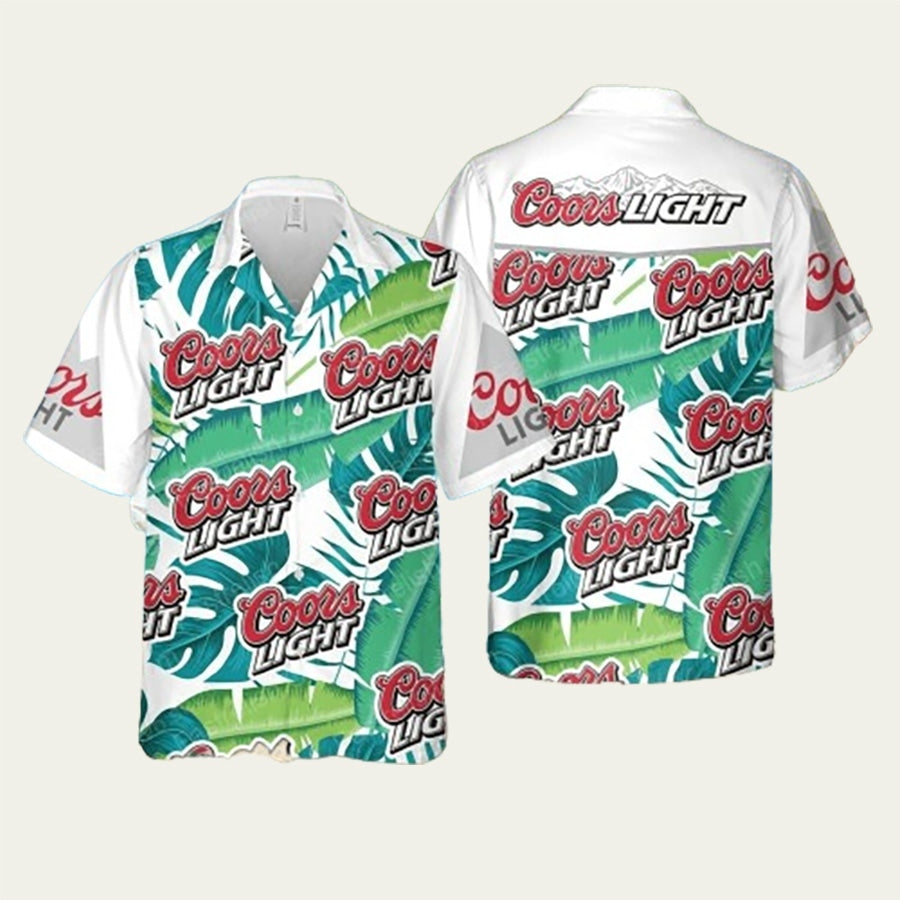 Tropical Coors Light Beer Hawaiian Shirt