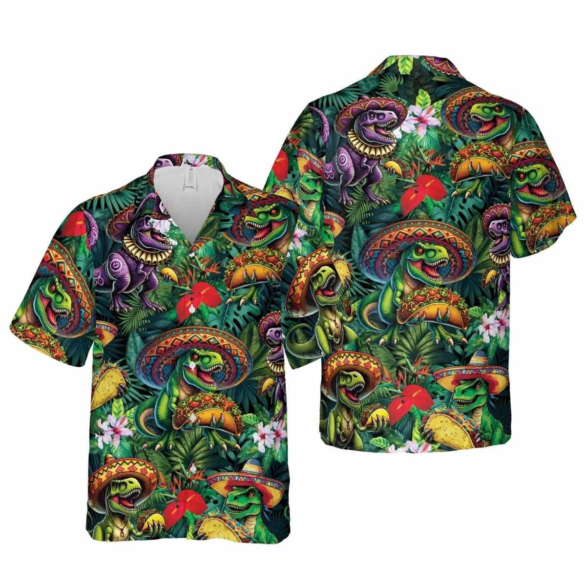Cinco De Mayo Dinosaur Hawaiian Shirt