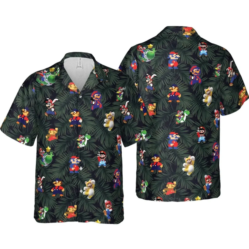 Tropical Mario Super Mario Hawaiian Shirt