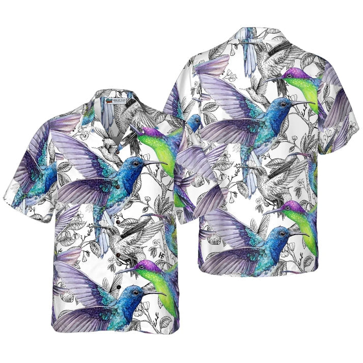 Vintage Hummingbirds Hawaiian Shirt